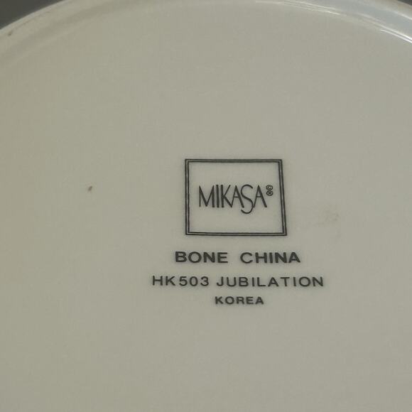 Mikasa Jubilation Trinket Candy Dish Christmas Holly French Horn Bow Korea VTG - Picture 4 of 5